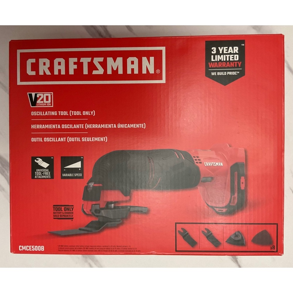Craftsman V20 Cordless Oscillating Multi-Tool Variable Speed CMCE500B Tool Only